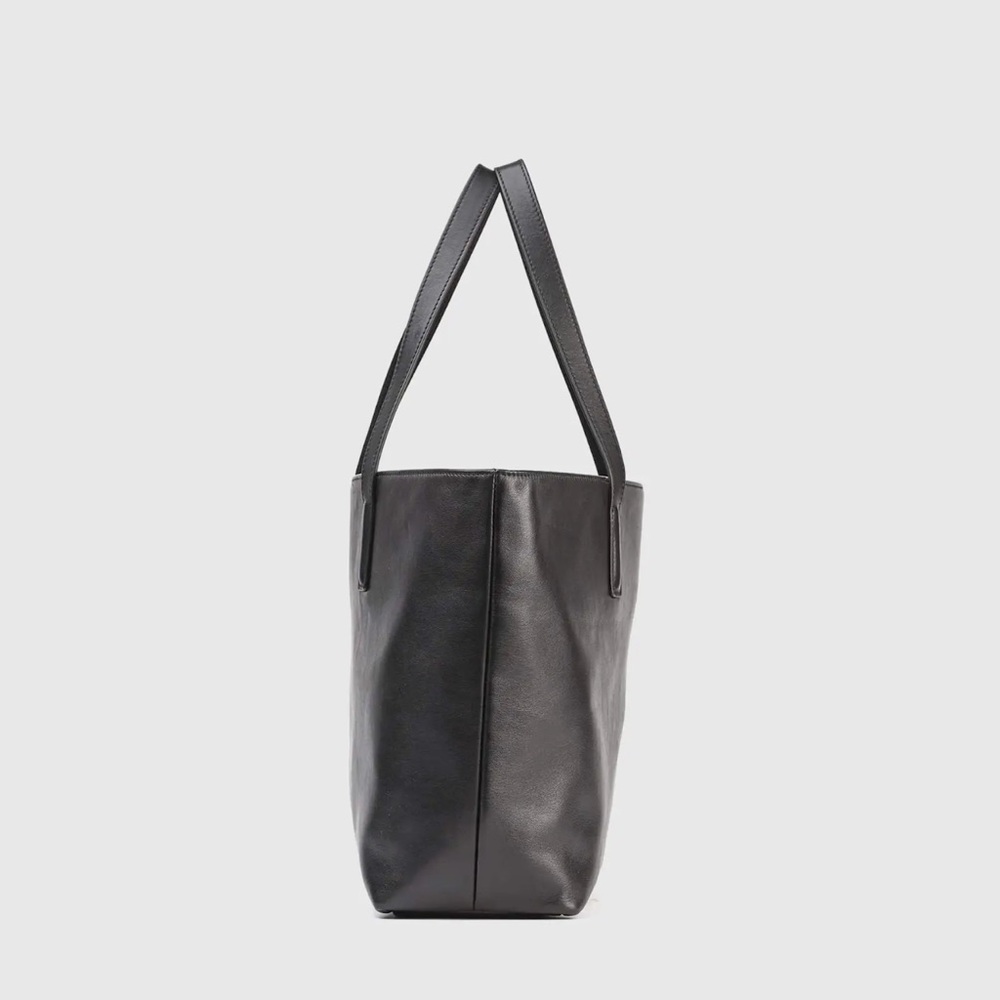 Classic Black Leather Tote Bag - Picture 7 of 11